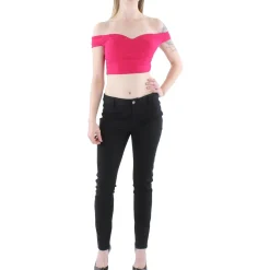 Juniors Knit Sweetheart Cropped