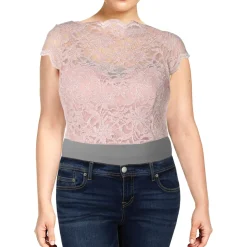 Juniors Lace Glitter Crop Top