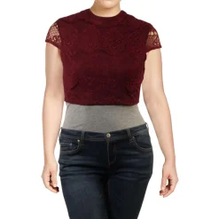 Juniors Lace Night Out Crop Top