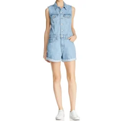 Juniors Marian Denim Contrast Romper