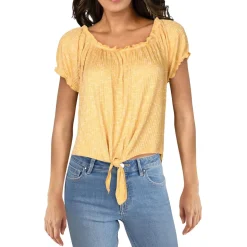 Juniors Off-The-Shoulder Heathered Top