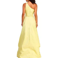 Juniors One Shoulder Rosette Evening Dress