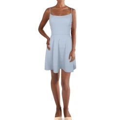 Juniors Padded Bust Crepe Fit & Flare Dress