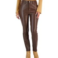 Juniors Panel Faux Leather Straight Leg Pants