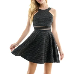 Juniors Party Mini Fit & Flare Dress