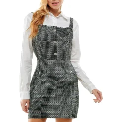 Juniors Plaid Sheath Dress