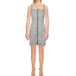Juniors Plaid Mini Shift Dress