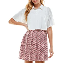 Juniors Plaid Skirt Two Piece Dress