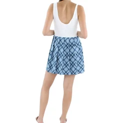 Juniors Plaid Sleeveless Fit & Flare Dress