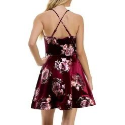 Juniors Printed Fit & Flare Dress