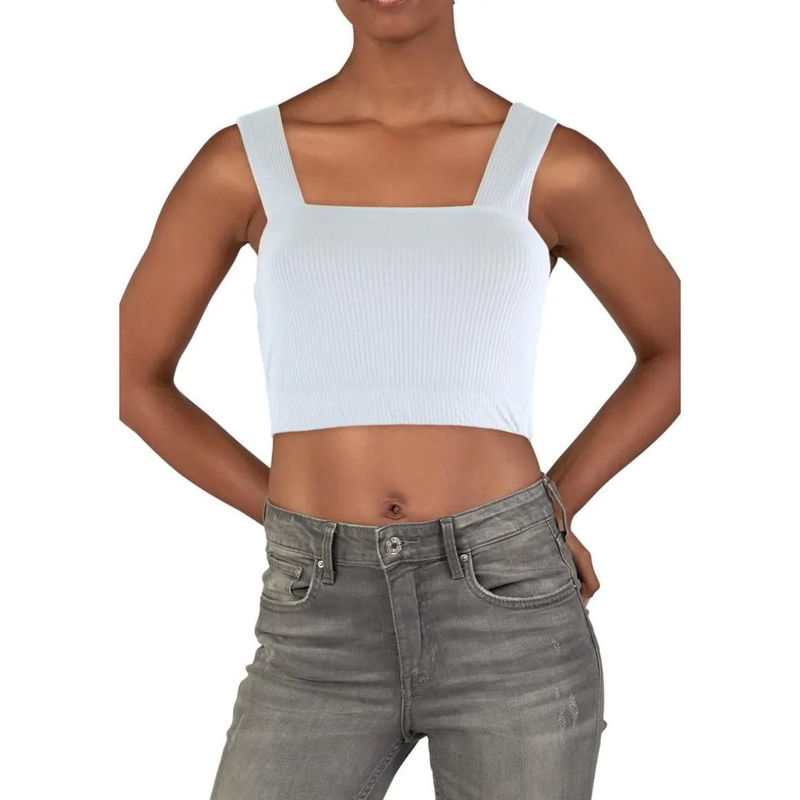 Juniors Ribbed Bralette Cropped