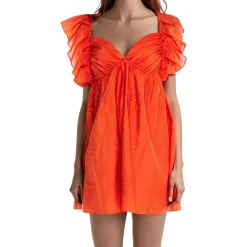 Juniors Ruffled Back Tie Babydoll Dress