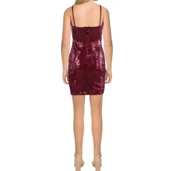 Juniors Sequined Bodycon Dress