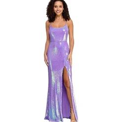 Juniors Sequined Evening Dress