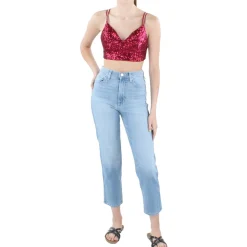 Juniors Sequined Bralette Cropped