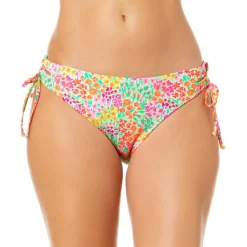 Juniors Side Tie Floral Print Swim Bottom Separates