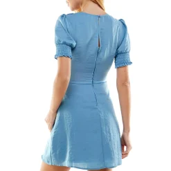 Juniors Smocked Fit & Flare Dress