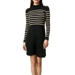 Juniors Striped Rayon Sweaterdress
