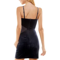 Juniors Velvet Mini Cocktail and Party Dress
