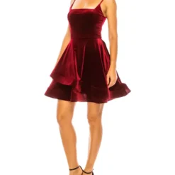 Juniors Velvet Short Mini Dress