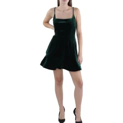 Juniors Velvet Short Mini Dress