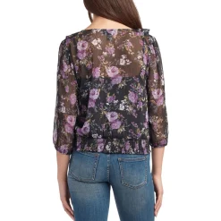 Juniors V-Neck Shirt Wrap Top