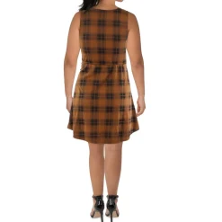 Juniors Woven Plaid Sheath Dress