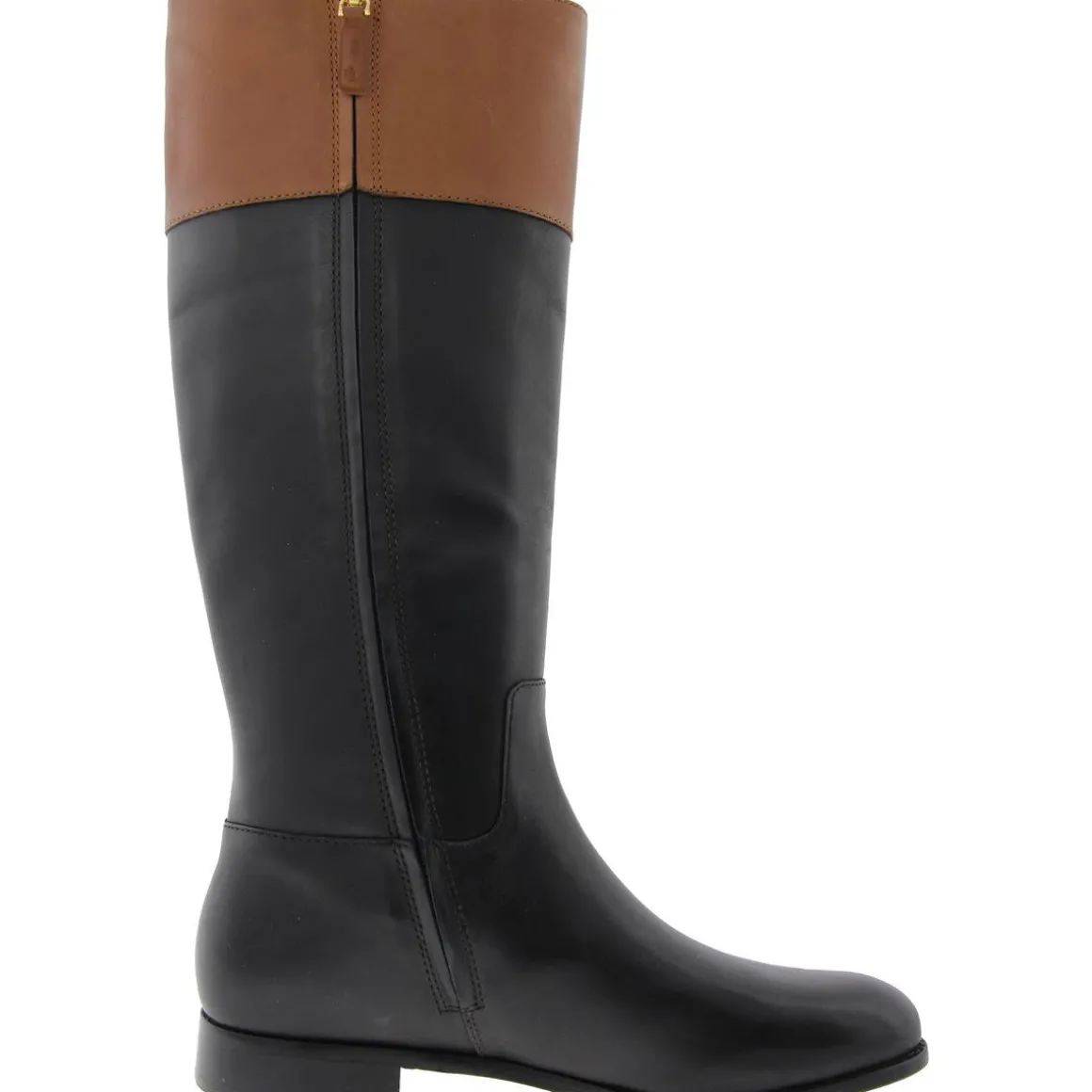 JUSTINE Two Tone Leather Knee-High Boots