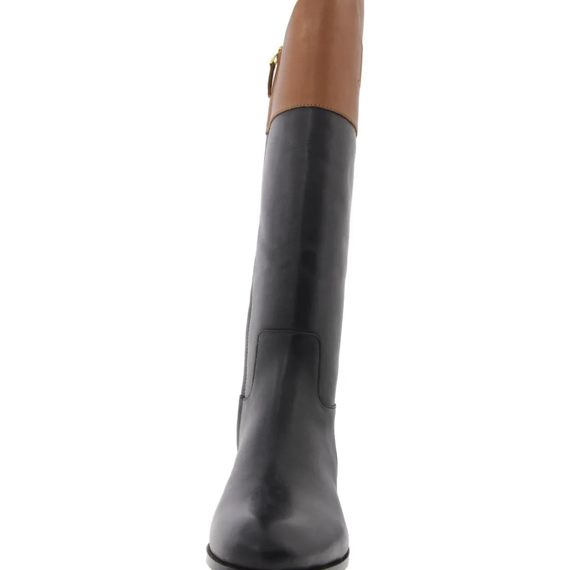 JUSTINE Two Tone Leather Knee-High Boots