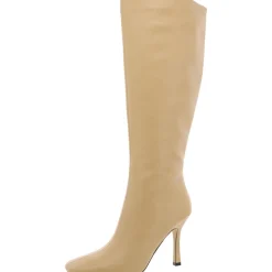 Kalani Faux Leather Square Toe Knee-High Boots