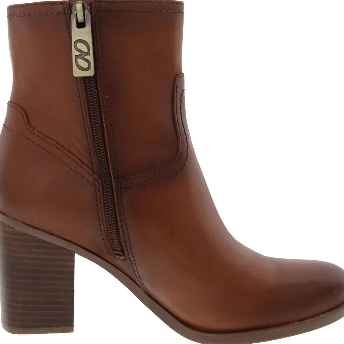 Kalina Leather Zipper Booties