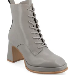 Kalindi Faux Leather Combat & Lace-Up Boots