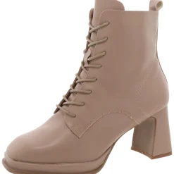 Kalindi Faux Leather Combat & Lace-Up Boots