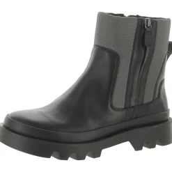 Kaskona Zipper Leather Booties