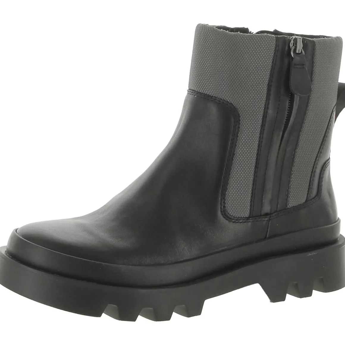 Kaskona Zipper Leather Booties
