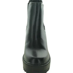 Kat Faux Leather Block Heel Mid-Calf Boots