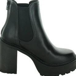 Kat Faux Leather Block Heel Mid-Calf Boots