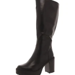 Katalina Faux Leather Round Toe Knee-High Boots