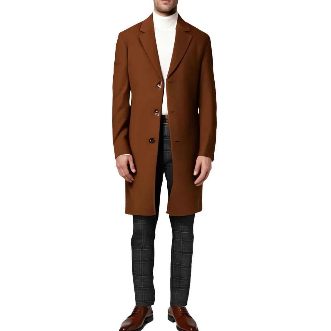 Kavon Solid Wool Overcoat