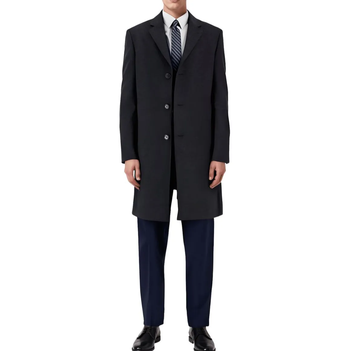 Kavon Solid Wool Overcoat