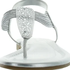 Kayte Glitter Jeweled Thong Sandals