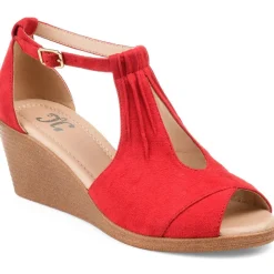 Kedzie Faux Suede Ankle Strap Wedges