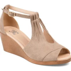 Kedzie Faux Suede Ankle Strap Wedges