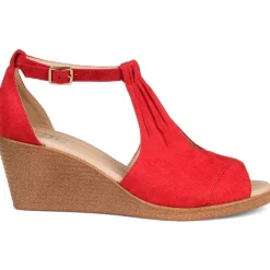 Kedzie Faux Suede Ankle Strap Wedges