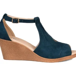 Kedzie Faux Suede Ankle Strap Wedges