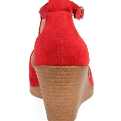 Kedzie Faux Suede Ankle Strap Wedges