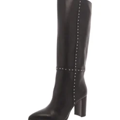 Kelly Leather Pointed Toe Knee-High Boots