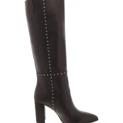 Kelly Leather Pointed Toe Knee-High Boots