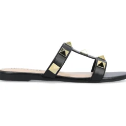KENDALL Faux Leather Almond toe Flatform Sandals