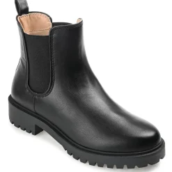 Kenova Pull On Faux Leather Chelsea Boots